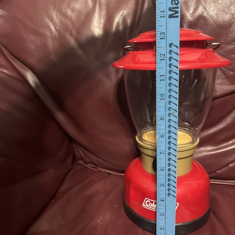 ⭐️ Coleman Model 5329 Red Fluorescent Camping Lantern Battery Operated 13